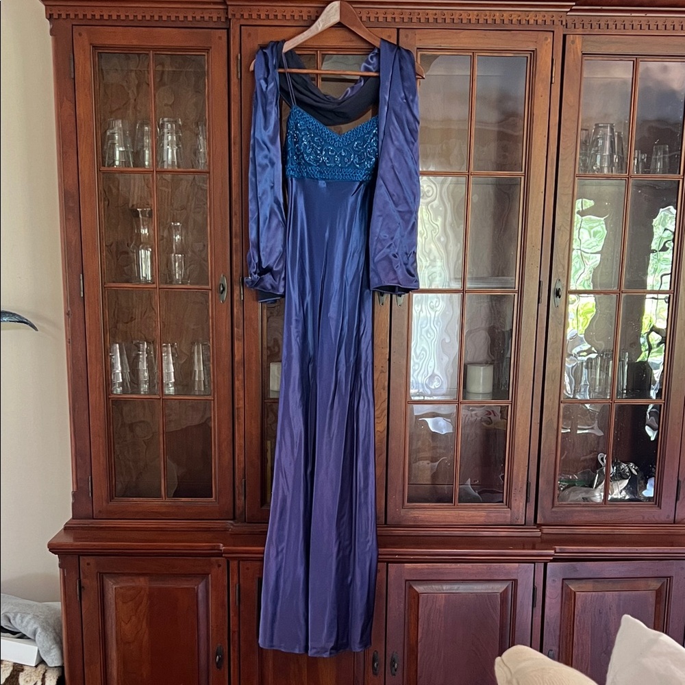 Elegant Gown with Shawl